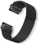 Quickfit 22mm Bracelet Pour Garmin Fenix E 47mm/Fenix 8 47mm/Fenix 7/Fenix 6 Gps, Acier Inoxydable Maille Métal Band Pour Garmin Fenix 6 Pro Gps/Fenix 5/Fenix 5 Plus/Descent G1 - N[Alp233250]