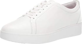 Fitflop Women's Rally Tennis Sneaker - Leather Updated Trainers, White Urban White 194, 6 UK