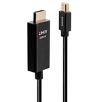 LINDY Câble actif Mini DisplayPort vers HDMI avec HDR, 1 m