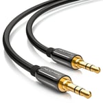 5m Jack Cable 3,5mm Aux Cable Stéréo Cable Audio Jack Plug Droit Pour Pc Téléphone Mobile Smartphone Tablette Voiture Récepteur Hifi - Noir[Pho060774]