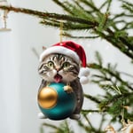 Julhatt Katthänge Katt Julgransprydnad 7 7 7