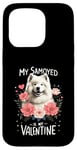 Coque pour iPhone 15 Pro Roses Flowers Valentine's Day Samoyed Dog Sammies