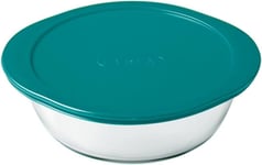 Pyrex Cook & Store Glass Round Dish 2.2L with Lid, High Resistance, 26x23cm