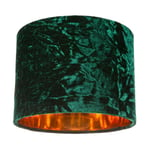 Modern Crushed Velvet Lamp Shade with Shiny Paper Inner