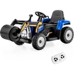 Costway - Voiture Électrique Enfants 12 v avec Rouleau Compresseur Réglable, Tracteur Électrique Alimenté avec Télécommande 2,4 g, Démarrage