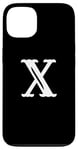 Coque pour iPhone 13 Lettre X en blanc grande police de style américain ouest