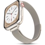 Milanese Loop-rem för Apple Watch-band 40mm 44mm 41mm 45mm 38mm 42mm 49mm 45 Mm Slim Armband Iwatch Serie 3 4 6 Se 7 8 Ultra slim vintage 42mm 44mm 45mm 49mm