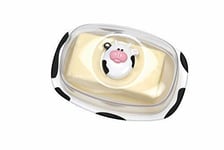 Joie Kitchen Gadgets Moomoo Butter Dish - White/Black - Capacity 1lb