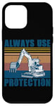 Coque pour iPhone 12 mini Ouvrier du bâtiment Pilote d'excavatrice de chantier