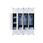 20 Cube Organisateur Empilable Cube En Plastique Étagères De Rangement Design Multifonctionnel Modulaire Placard Armoire Avec Tige De Suspension