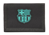 Safta F.C. Barcelona 3rd Team – Wallet with Headboard, Wallet Wallet, Purse, Comfortable and Versatile, Quality and Resistance, 12.5 x 9.5 cm, Black, Black/White, Estándar, Casual