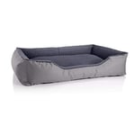 BedDog Chien/Chat Panier Teddy S à XXXL, 14 Couleurs au Choix, en Cordura & Microfibre Velours, lit de Chien Lavable, Coussin de Chien, pour l''intérieur et l''extérieur, Taille XXL, Gris/Gris'