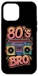 Coque pour iPhone 13 Pro Max Boom Box rétro années 80 Bro Classic