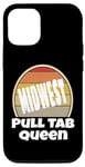 Coque pour iPhone 12/12 Pro Midwest Pull Tab Queen est fière d'être Midwest Nice Funny Retro