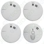 Set of 3 x  KF20 Optical Smoke Alarms & 1 X Kidde KF30 Heat Alarm