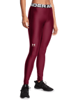 Under Armour HeatGear Baselayer Sports Leggings, Cardinal/White