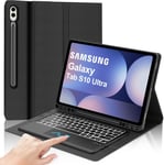 Étui Clavier Samsung Galaxy Tab S10 Ultra/S9 Ultra 14,6"",7 Couleurs Rétroéclairées,Disposition Italienne Magnétique,Clavier Bluetooth Avec Trackpad Pour Samsung Tab S10 Ultra 14.6"" 2024,.[Y931]