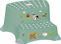 Keeeper Double Step Stool Funny Farm, Green, 10031