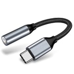 UNBREAKcable Adaptateur USB-C vers Jack 3,5 mm en Nylon Tressé, Adaptateur  Écouteur Casque, Sortie Numérique de Type C vers Aux Audio Jack 3,5 mm pour