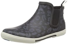 Joules Women's Rainwell Ankle Boot, Black Bee Leopard, 3 UK