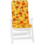 Coussin de Chaise de jardin Pliant Douce Moderne Intérieur Extérieur Bar Dehor Motif tournesols - Jaune