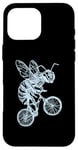 Coque pour iPhone 16 Pro Max Bee Cycling Vélo Drôle Animal Cool Insecte Biker Ride Bike