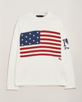 Polo Ralph Lauren Cotton Flag Sweater Deckwash White