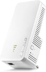 Répéteur WiFi 6 3000, WiFi Amplificateur - Jusqu'à 3 000 Mbps, Répéteur WiFi, Prise WiFi Mesh, 1x Gigabit LAN, WiFi Point d'accès, WiFi Extender, Blanc