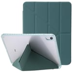 Origami kolminkertainen jalusta tabletin suojus iPad 10.9:lle (2022), PU-nahka + läpinäkyvä akryylikuori