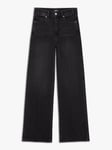 PAIGE Sasha High Waist Straight Leg Jeans, Viper Black