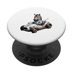 Rapide et sauvage : Zebra Racer PopSockets PopGrip Adhésif