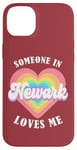 Coque pour iPhone 14 Plus Quelqu'un à Newark m'aime City Heart