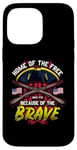 Coque pour iPhone 14 Pro Max Home of the Free Because of Brave Patriotic American