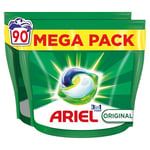 Ariel 3in1 PODS, Lessive Liquide En Capsules 90 Lavages, Original, Dissolution Rapide, Impeccable A Froid Et En Cycle Court