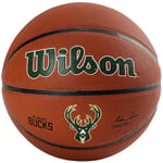 Wilson Basketball, Team Alliance Model, MILWAUKEE BUCKS, Indoor/Outdoor, Mixed Leather, Size: 7