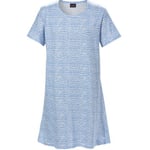 Trofe Croco Big T-Shirt Dress Blå Mønster bomull Small Dame