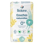 Biolane - Couches Naturelles Taille 4 Ultra-Absorbant Pas de Fuite 44 unités Serviette hygienique pc(s)