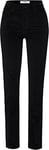 BRAX Women's Style Mary Structure Velvet Trouser, Black, 29W x 30L