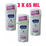 Sanex Dermo Invisible 24H Deodorant Stick 65ml,0%aluminium salts,0%Alcohol , 3 X