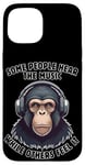 iPhone 15 Monkey Headphones Music Lover Design Case