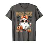 BOO JEE Halloween Cute Girl Ghost Coffee Lover Pumpkin Latte T-Shirt