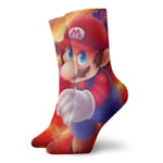 LREFON Chaussettes de Compression Su-per Mario Socks Crew Drôle Casual Unisexe Impression Cheville Sport Sock