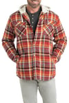 Legendary Whitetails Veste Chemise à Capuche doublée Camp Night Berbère en Flanelle pour Homme, Carreaux Cardinal Arrowood, Large