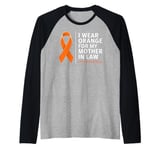 I Wear Orange for My Mother in Law Shirt | CRPS Awareness Raglan Baseball Tee