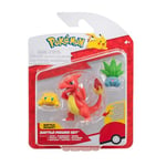 Pokémon PKW3894 – Figurine de Bataille – Pomme de Wading, Myrapla, Glutexo, Figurines Officielles