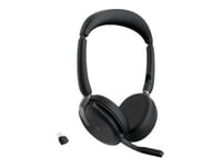 Jabra Evolve2 65 Flex, Langallinen & langaton, Toimisto/puhelukeskus, 20 - 20000 Hz, 136 g, Kuulokkeet, Musta