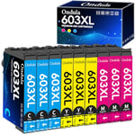 603XL Ink Cartridges High Yield Replacement for Epson 603 603XL Multipack for Expression Home XP-2100 XP-2150 XP-2155 XP-3100 XP-3150 XP-3155 XP-4150 Workforce WF-2810 WF-2820 WF-2830 WF-2835, 9-Pack