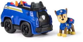 Paw Patrol - Pat Patrouille - Véhicule Figurine Chase - Voiture Figurine Pat Patrouille À Collectionner - Pat Patrouille Jouet - Jouet Plastique Recyclé - Voiture Enfant - Jouet Enfant 3 Ans Et +