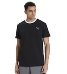 Puma Reactive Color Block Tee T-Shirt Homme, Black-Castlerock White, M