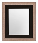 FRAMES BY POST Glitz Rose Gold Picture Photo Frame with Black Mount 45 x 30 CM Image Size 14 x 8 Inch Plastic Glass